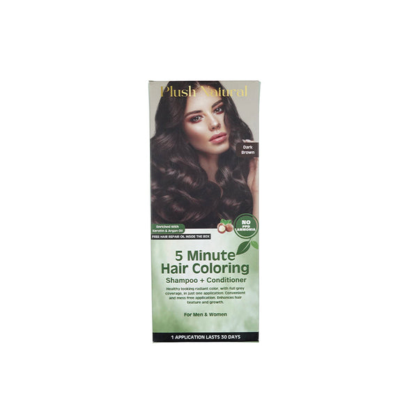 5-Minute Hair Coloring Shampoo & Conditioner – Dark Brown | Grey Coverage at Home