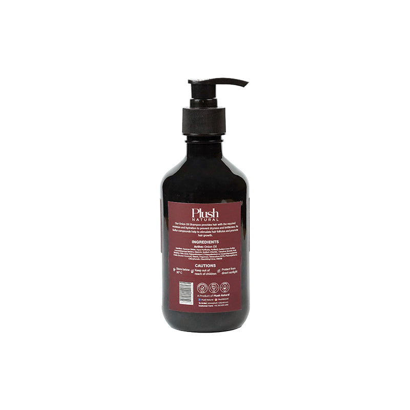 Plush Natural Onion Oil Shampoo 300ml bottle, additional view