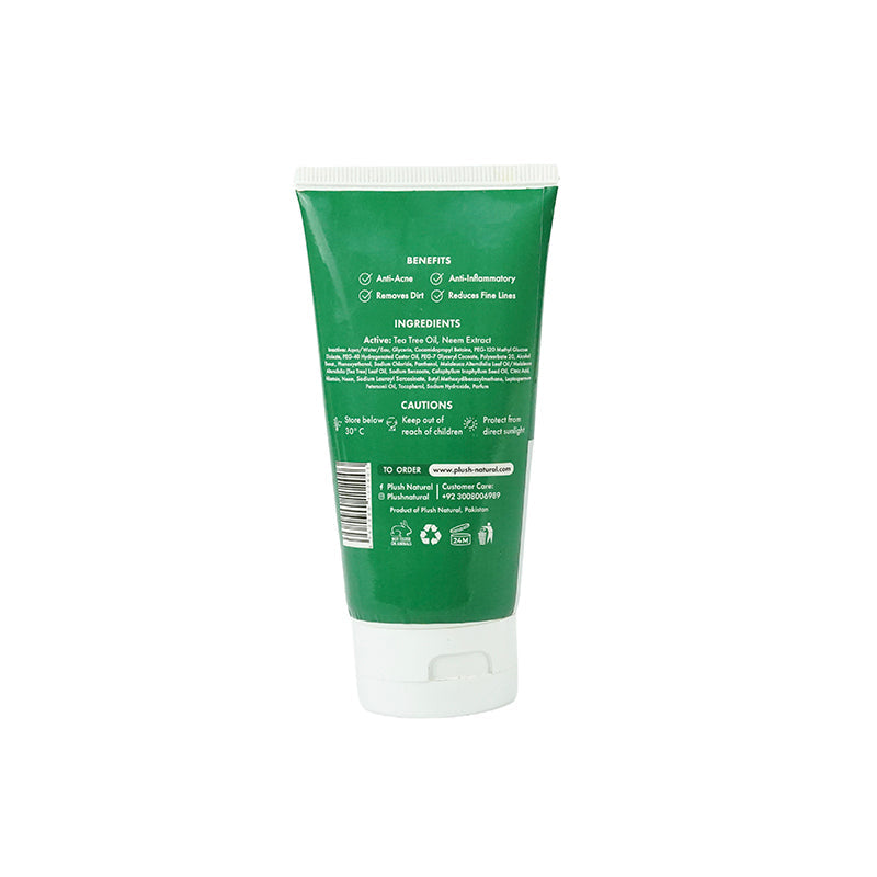 Plush Natural Tea Tree and Neem Anti-Acne Face Wash, additional view