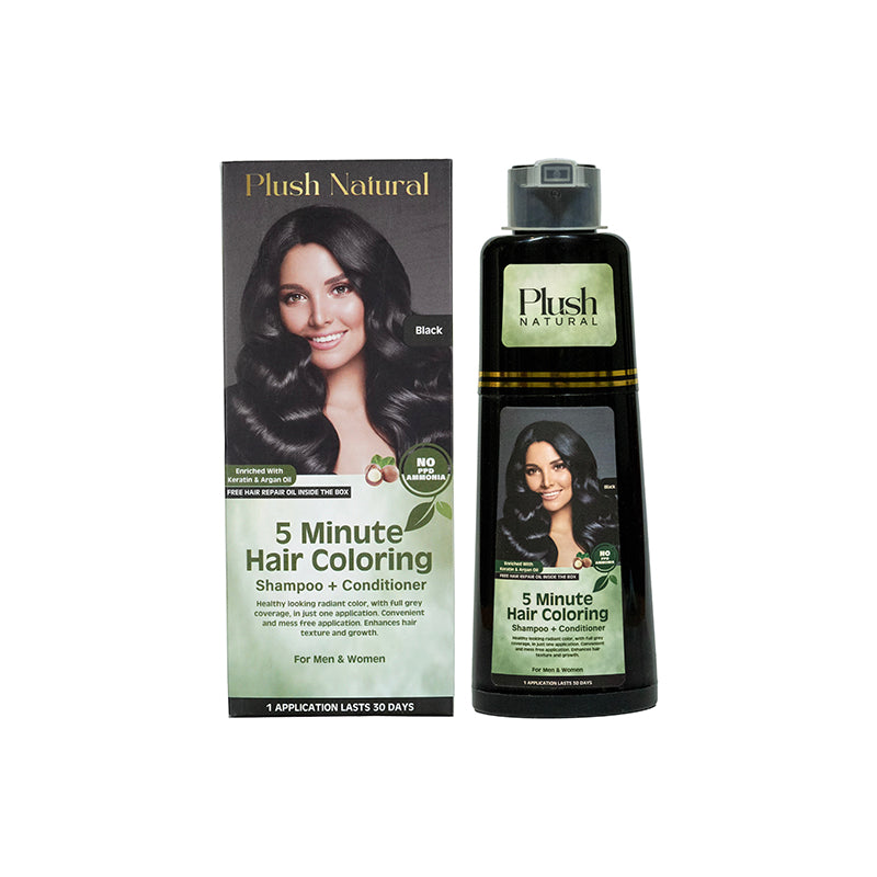 5 Minute Hair Coloring Shampoo + Conditioner (Black)