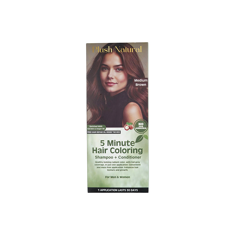 5 Minute Hair Coloring Shampoo + Conditioner (Medium Brown)
