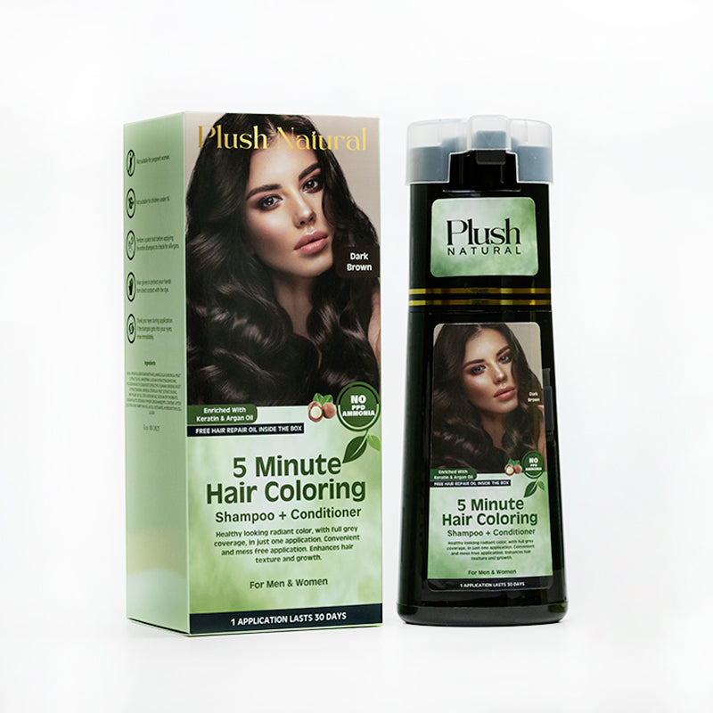 5 Minute Hair Coloring Shampoo + Conditioner (Dark Brown)