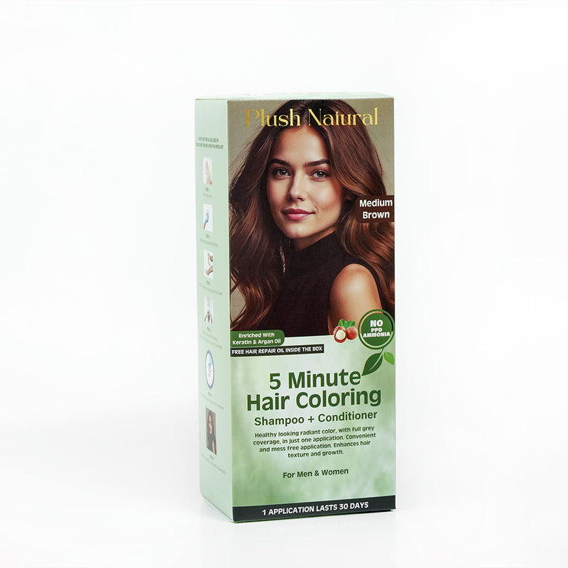 5 Minute Hair Coloring Shampoo + Conditioner (Medium Brown)