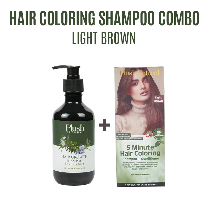 Hair Coloring Shampoo Combo Light Brown