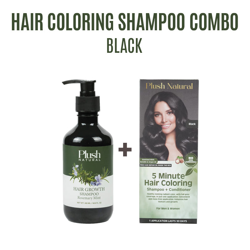 Hair Coloring Shampoo Combo Black