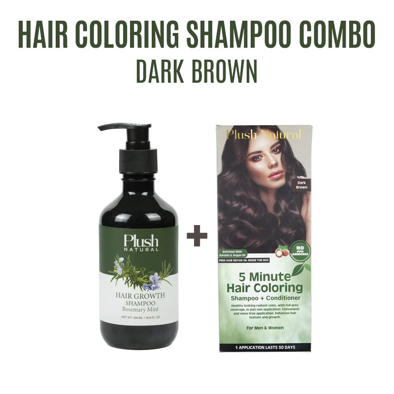 Hair Coloring Shampoo Combo Dark Brown